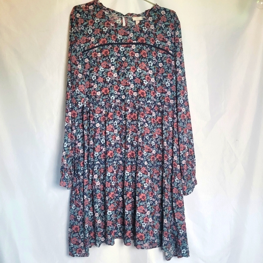 Knox Rose Floral Midi Dress - Blue and Pink
